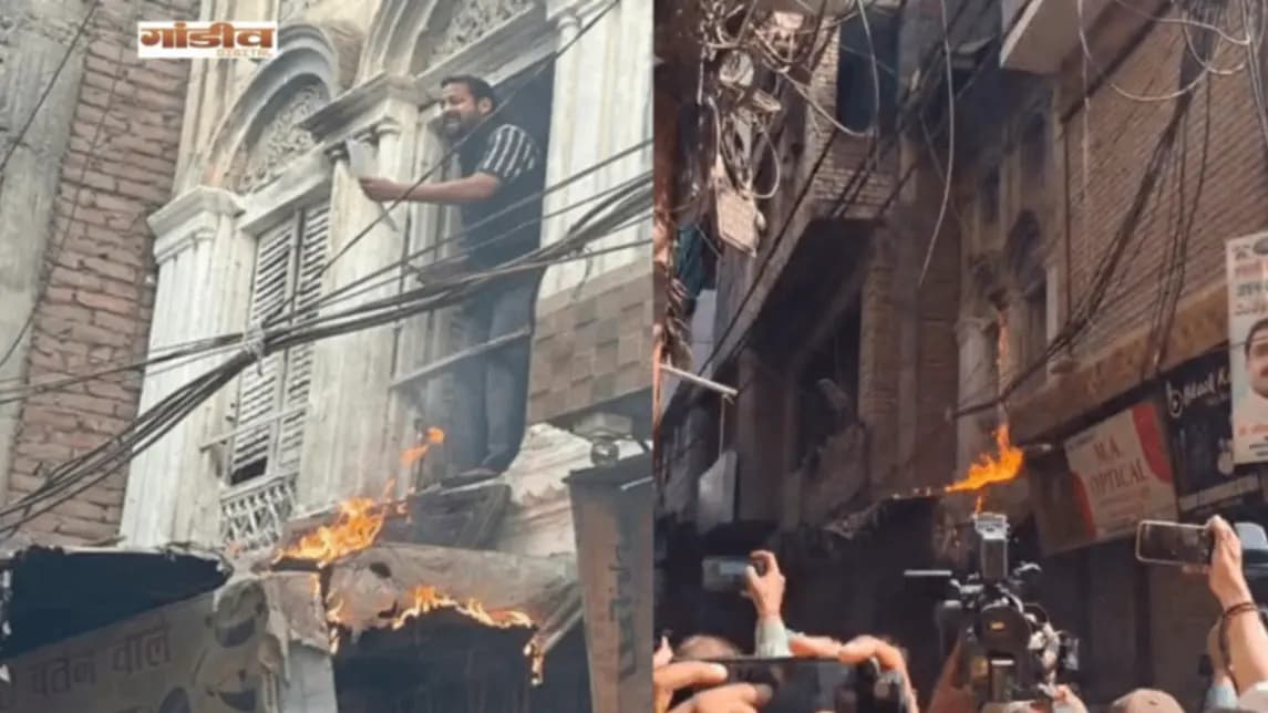 दालमंडी आगजनी मामले में दो नामजद, एक गिरफ्तार, ध्‍वस्‍तीकरण जारी