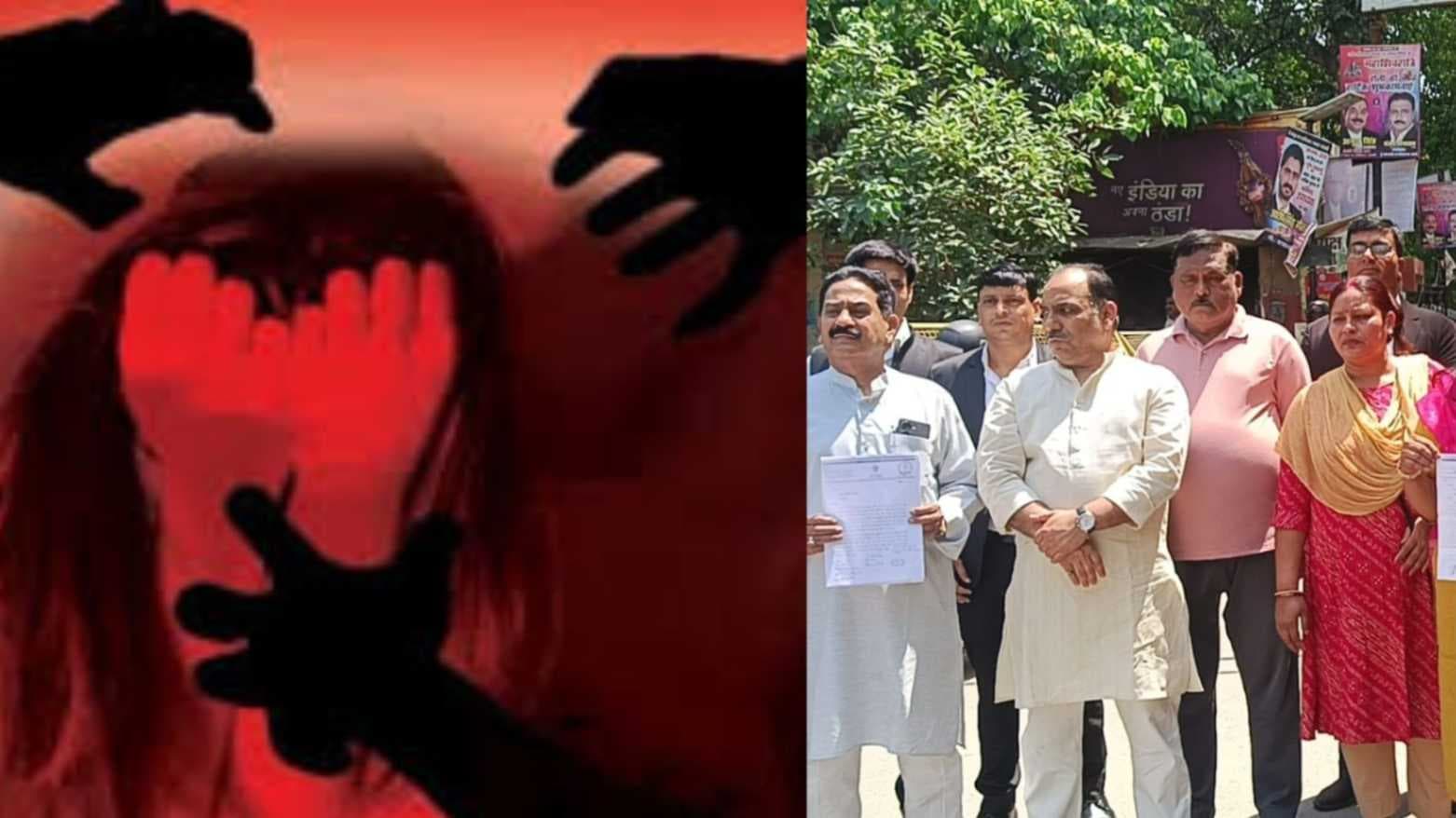 नाबालिग संग दुष्‍कर्म के विरोध में कांग्रेस का प्रदर्शन, सीएम को भेजा पत्र