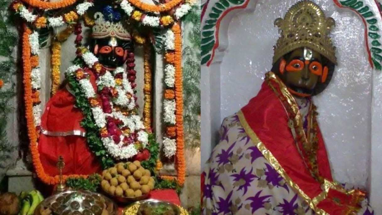 रामनगर किले में दुर्लभ दक्षिण मुखी काले हनुमान जी के दर्शन को लगी कतार, एक दिन मिलता है मौका
