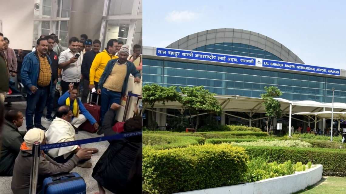 बनारस में पांच घंटे लेट पहुंचा विमान, यात्रियों ने जमकर किया हंगामा