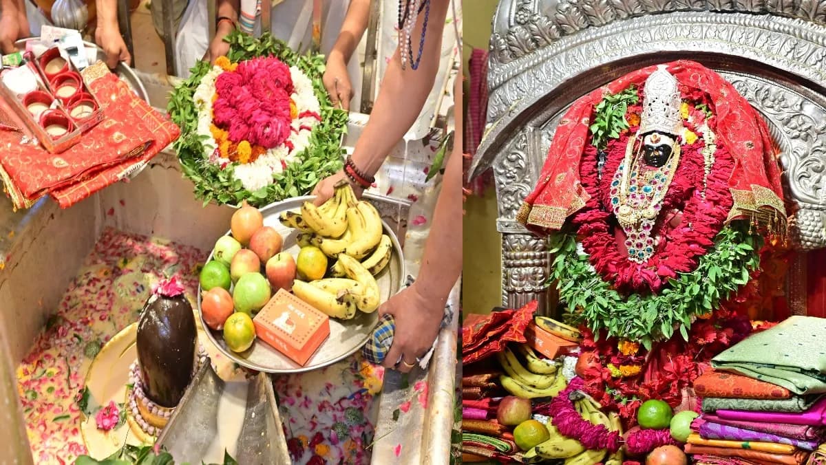 नवरात्रि पर्व पर दिखा विश्‍वनाथ दरबार का नजारा, मुखन‍िर्माल‍िका गौरी के ल‍िए भेजी गई भेंट