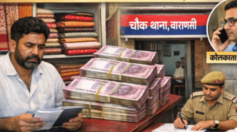 वाराणसी: साड़ी कारोबारी से ₹2.53 लाख की ठगी, कोलकाता के व्यापारी पर चौक थाने में केस दर्ज
