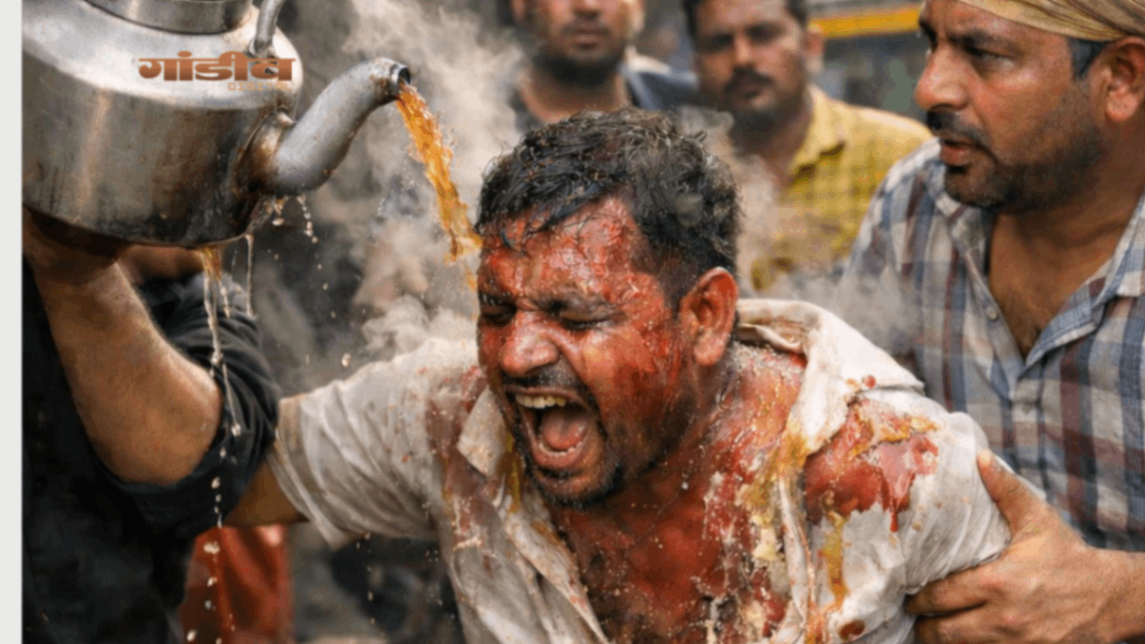 वाराणसी में आपसी विवाद में फेंकी पतीले की खौलती चाय, वाहन चालक झुलसा