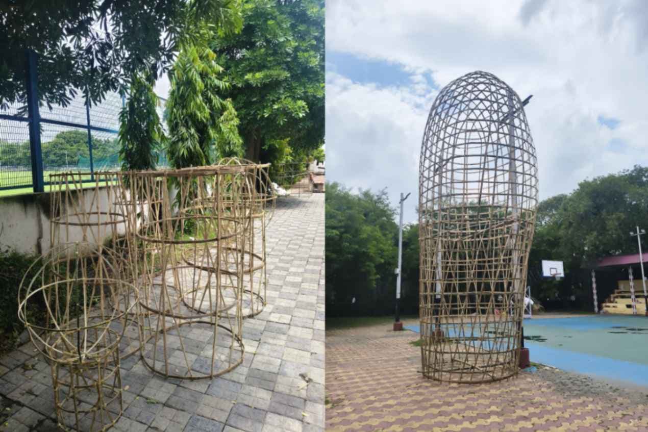 BLW में रावण के विशाल पुतले में भरे होंगे पटाखे, बनाने की तैयारी शुरू
