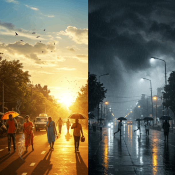 अगले चार दिनों तक होगी बारिश, फिलहाल पसीना निकाल रही तेज धूप 
