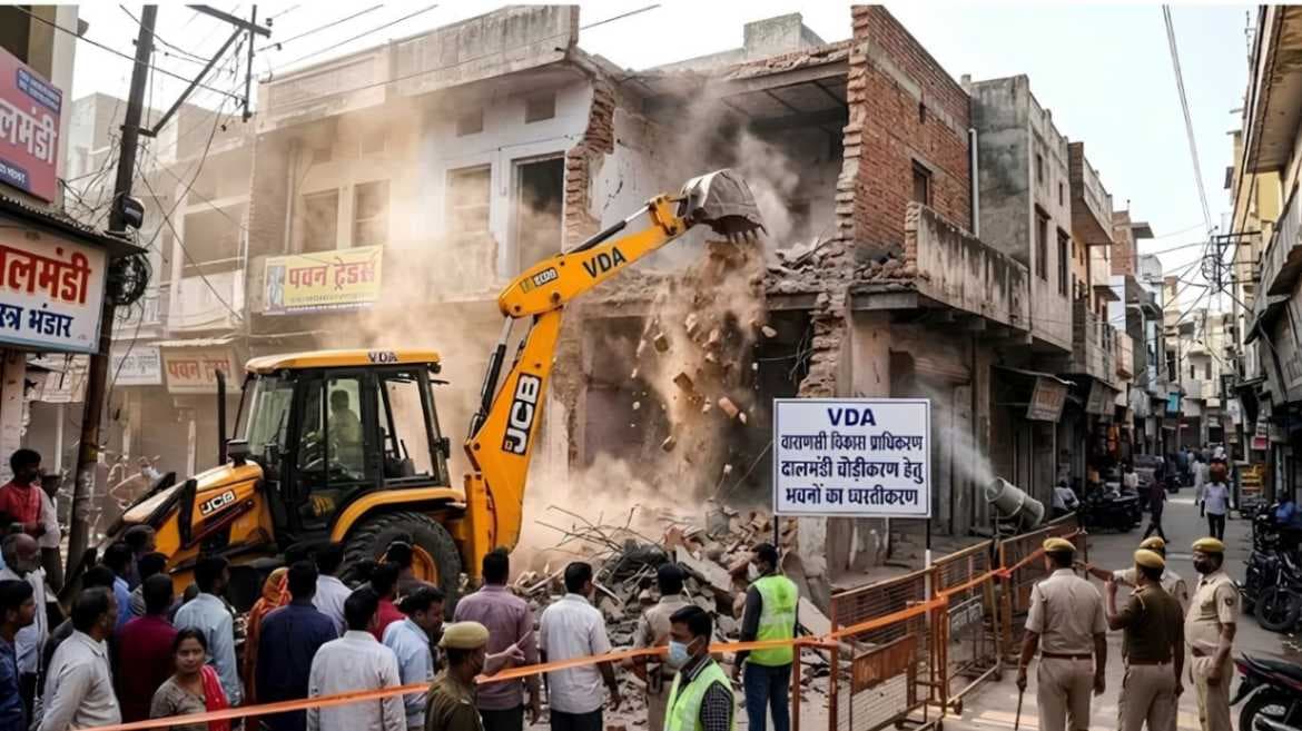 दालमंडी में तीसरे दिन भी 5 मस्जिदों का ध्वस्तिकरण जारी, 7 अवैध मकानों पर भी चलेगा बुलडोजर... 