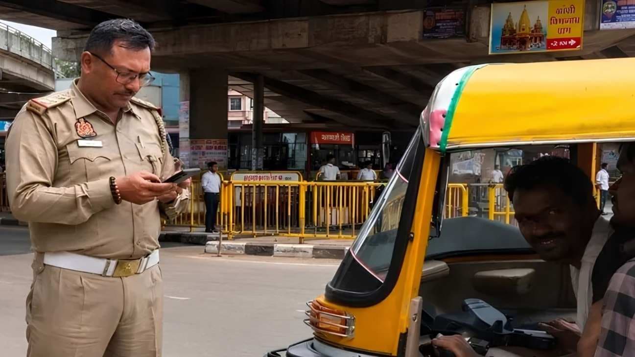 वाराणसी में बार कोड उल्लंघन पर कार्रवाई, 183 आटो-ई रिक्‍शा सीज...
