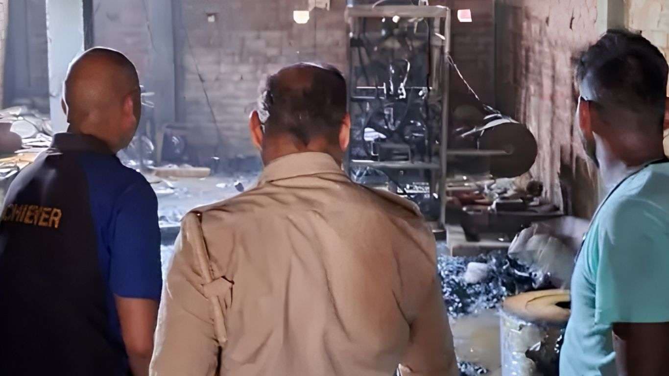 वाराणसी में दोना पत्‍तल बनाने के कारखाने में लगी आग, सामने आई यह वजह...