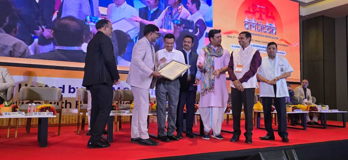 क्रिटिकॉन 2025 में डॉ. बिक्रम के गुप्ता “यंग साइंटिस्ट अवॉर्ड” से सम्मानित
