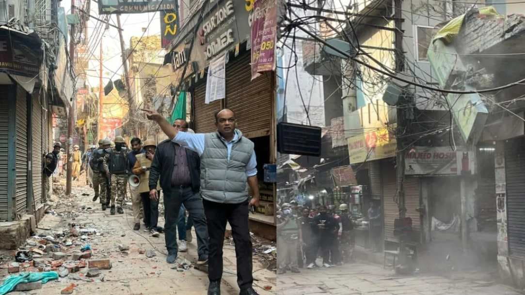 दालमंडी गली बंद, विरोध के बीच ध्‍वस्‍तीकरण जारी, भारी पुलिस बल तैनात