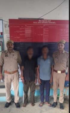 जंसा पुलिस को मिली सफलता  दो वारंटी गिरफ्तार...