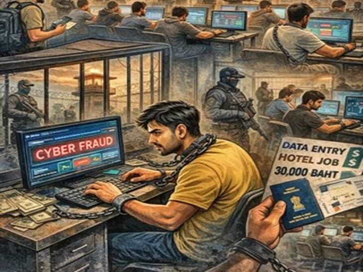 नौकरी के नाम पर वाराणसी में युवाओं को बना रहे साइबर स्लेव,  ठगी की देतें हैं ट्रनिंग...