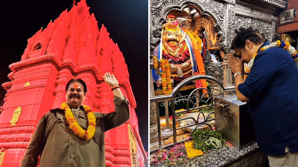 काशी यात्रा पर पहुंचे अभिनेता अखिलेंद्र, बाबा विश्वनाथ का दर्शन कर देखी गंगा आरती