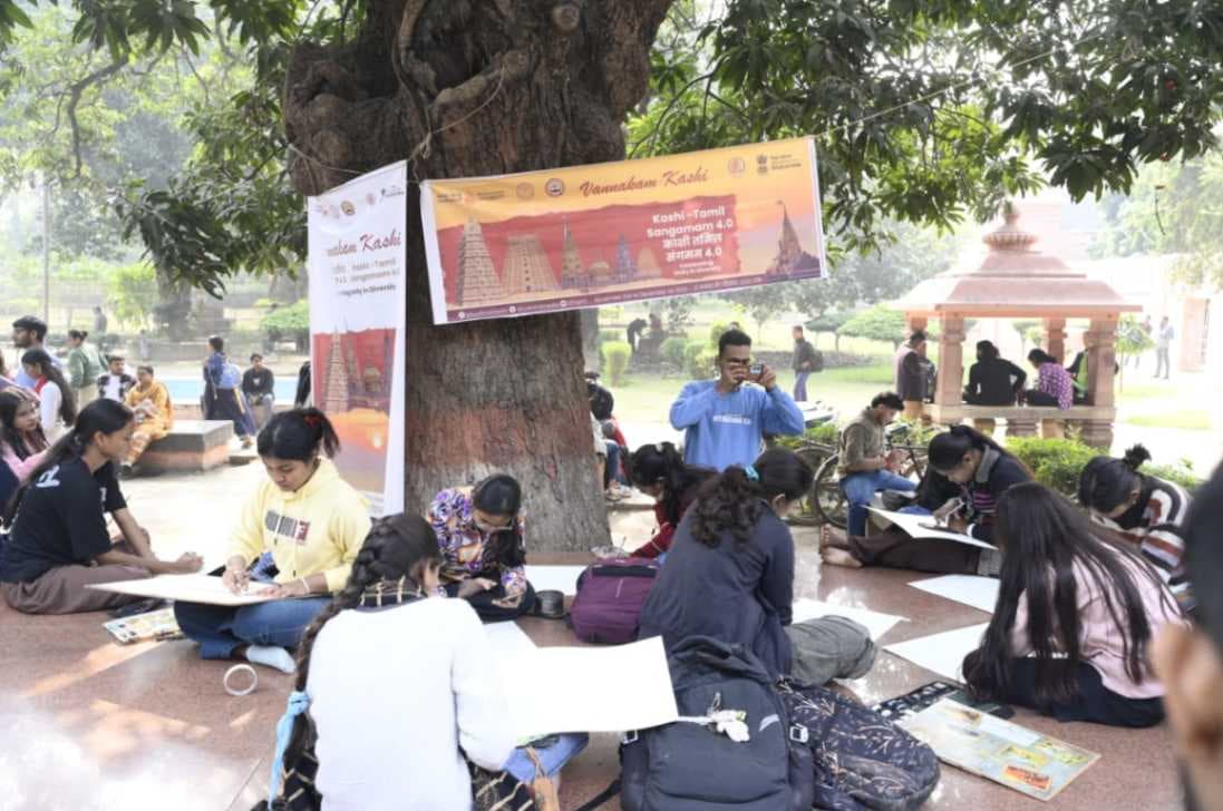 काशी तमिल संगममः पोस्टर प्रतियोगिता में काशी और तमिलनाडु की सांस्कृतिक विरासत को एक सूत्र में पिरोया