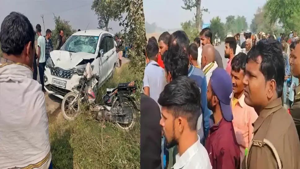 कार की टक्कर से मोपेड सवार बुजुर्ग की मौत, पत्नी और नाती गंभीर रूप से घायल