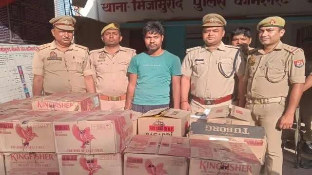 सरकारी बंदी के दिन ठेका के बगल में बिक रही थी शराब, पुलिस की गिरफ्तार में सेल्समैन
